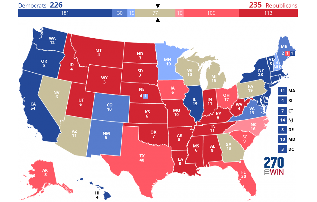 270toWin - 2024 Presidential Election Interactive Map